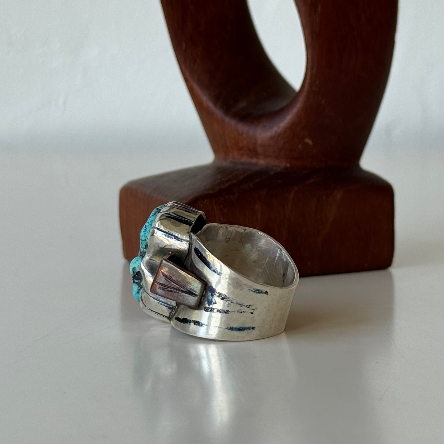 Max Nixon Silver + Turquoise Ring
