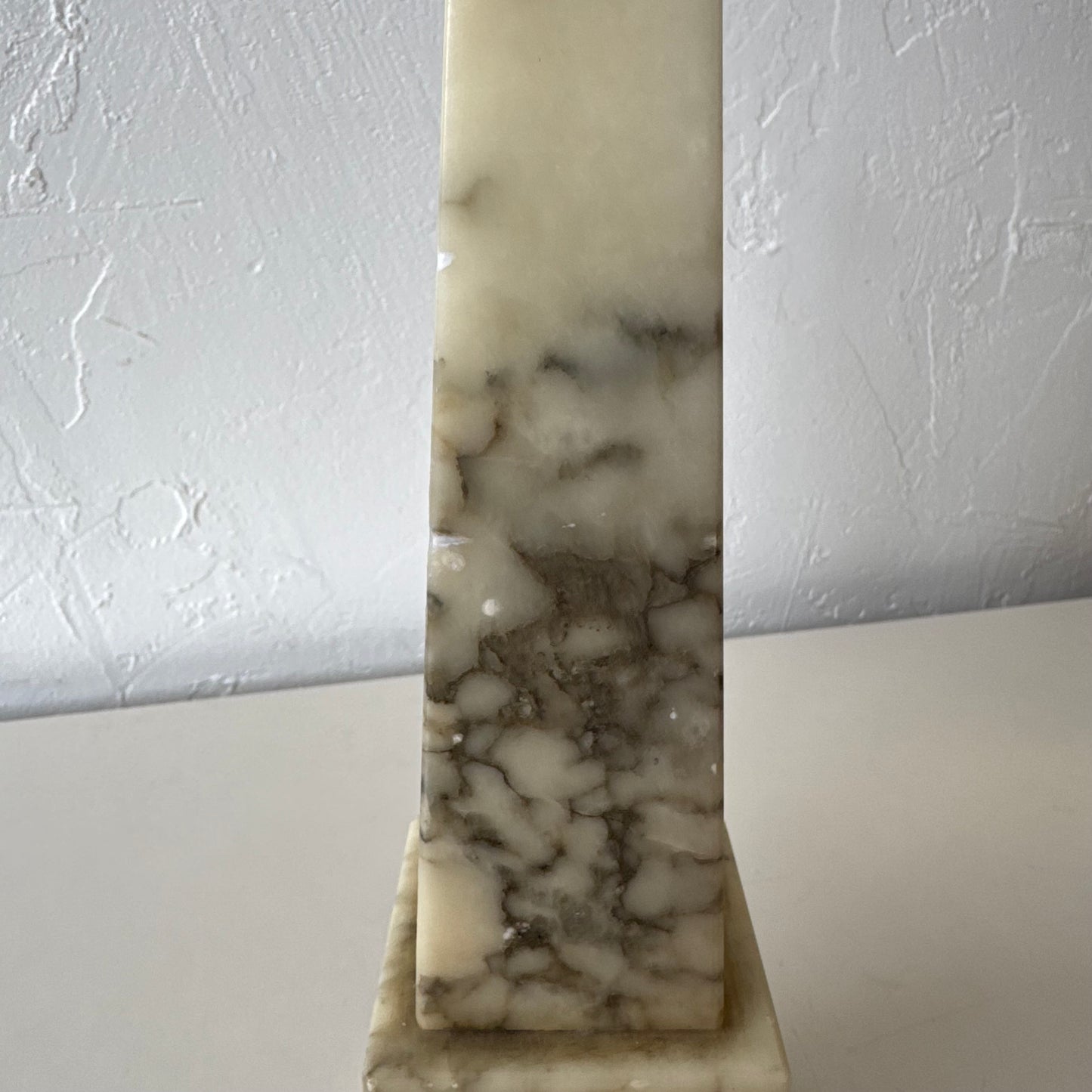 Vintage Italian Alabaster Marble Obelisk, 1950’s