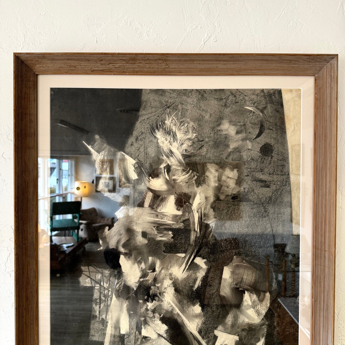 Calvin Albert Figurative Abstract Pencil / Inkwash “Rock Figure”