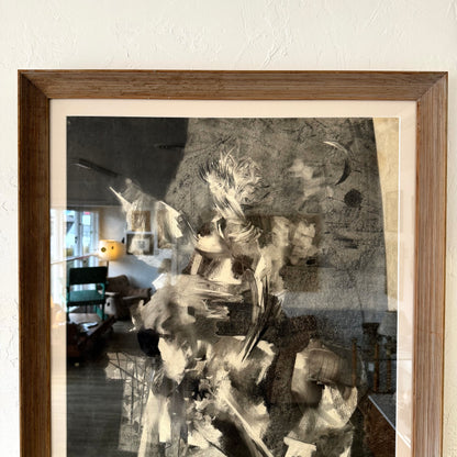 Calvin Albert Figurative Abstract Pencil / Inkwash “Rock Figure”