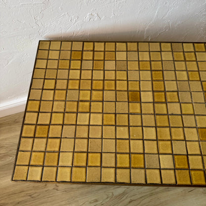 Gordon + Jane Martz | Marshall Studios Ceramic Tile + Brass Coffee Table