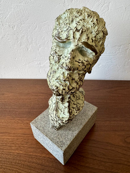 Patinated Bronze Head Sculpture