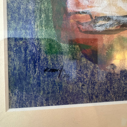 Abstract Gouache on Paper by Ed Kamuda, 1976