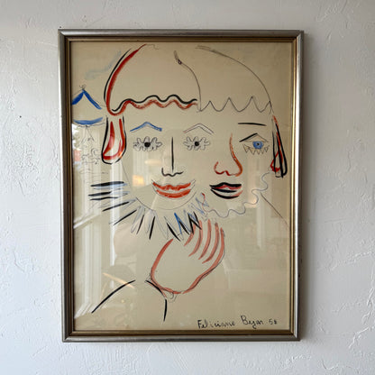 Feliciano Byan Cubist Figures Art Painting