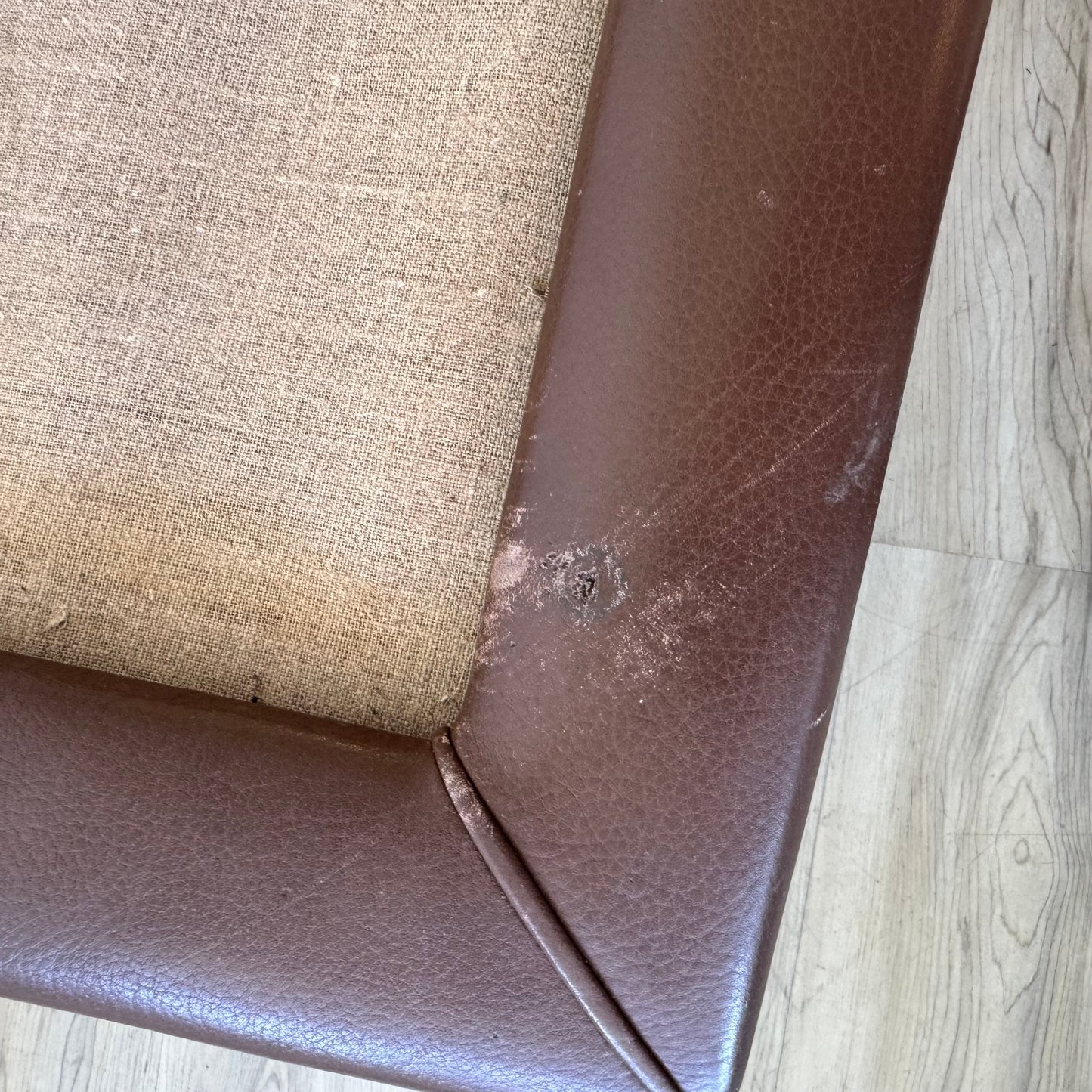 Borge Mogensen for Frederecia 2202 Leather Teak Ottoman