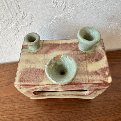 Studio Pottery Multi Spout Ceramic Vase