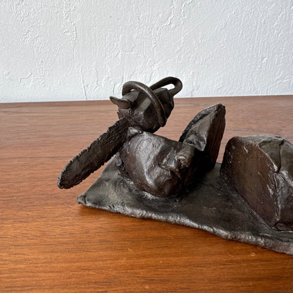 Susan Opie Self Portrait Bronze Sculpture