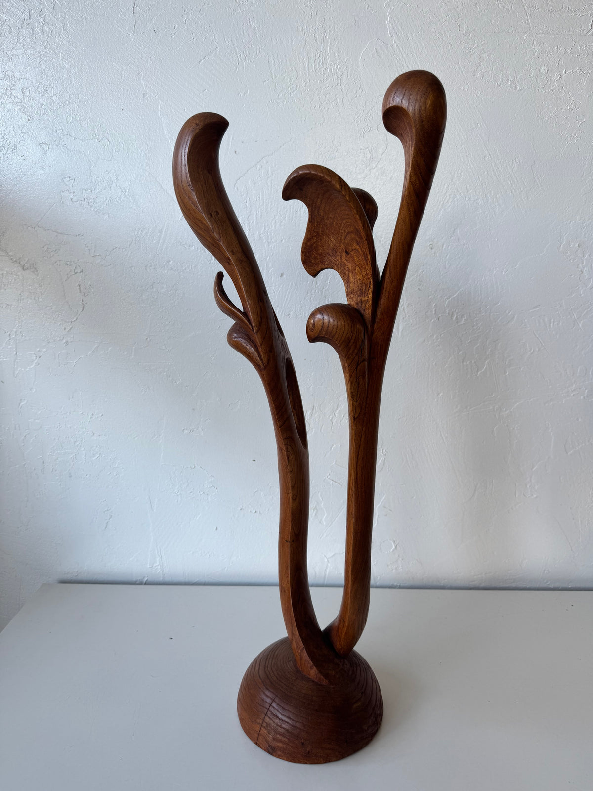 Vernon Albert Organic Abstract White Ash Sculpture