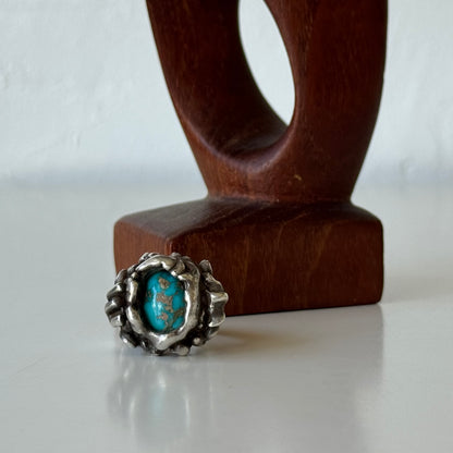 Max Nixon Silver + Turquoise Ring