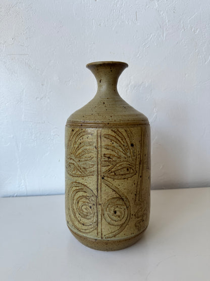 Frank Willett Studio Pottery Face Vase