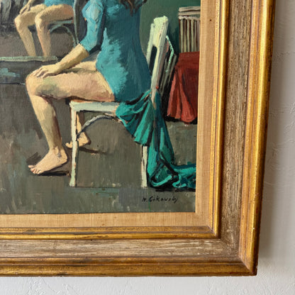 Nicolai Cikovsky Portrait Oil Painting, 1940’s