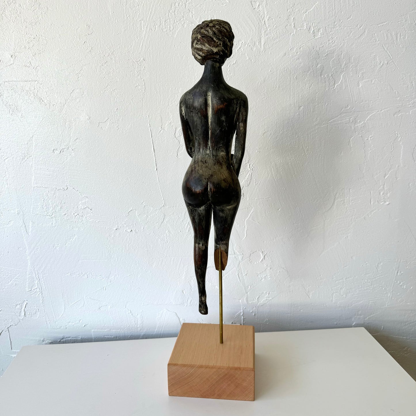 Primitive Folk Art Female Nude Sculpture, 1920’s