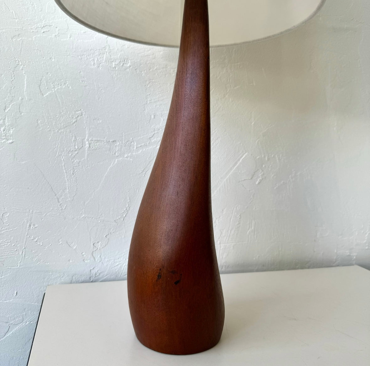 Ernst Henriksen Abstract Sculpted Teak Lamps