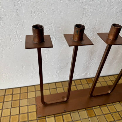Van Keppel Green Copper finish Candelabra, 1950’s