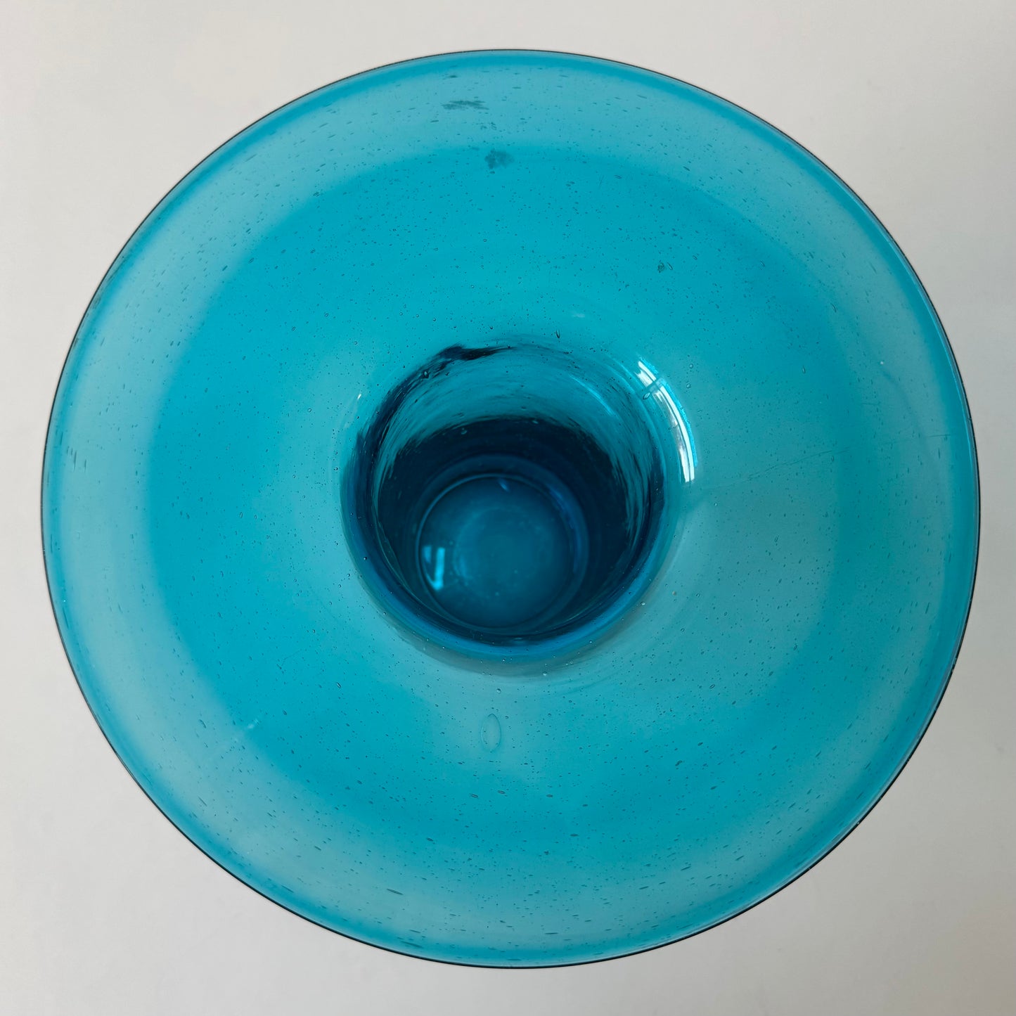 Blenko Blown Blue Glass Flared Vase