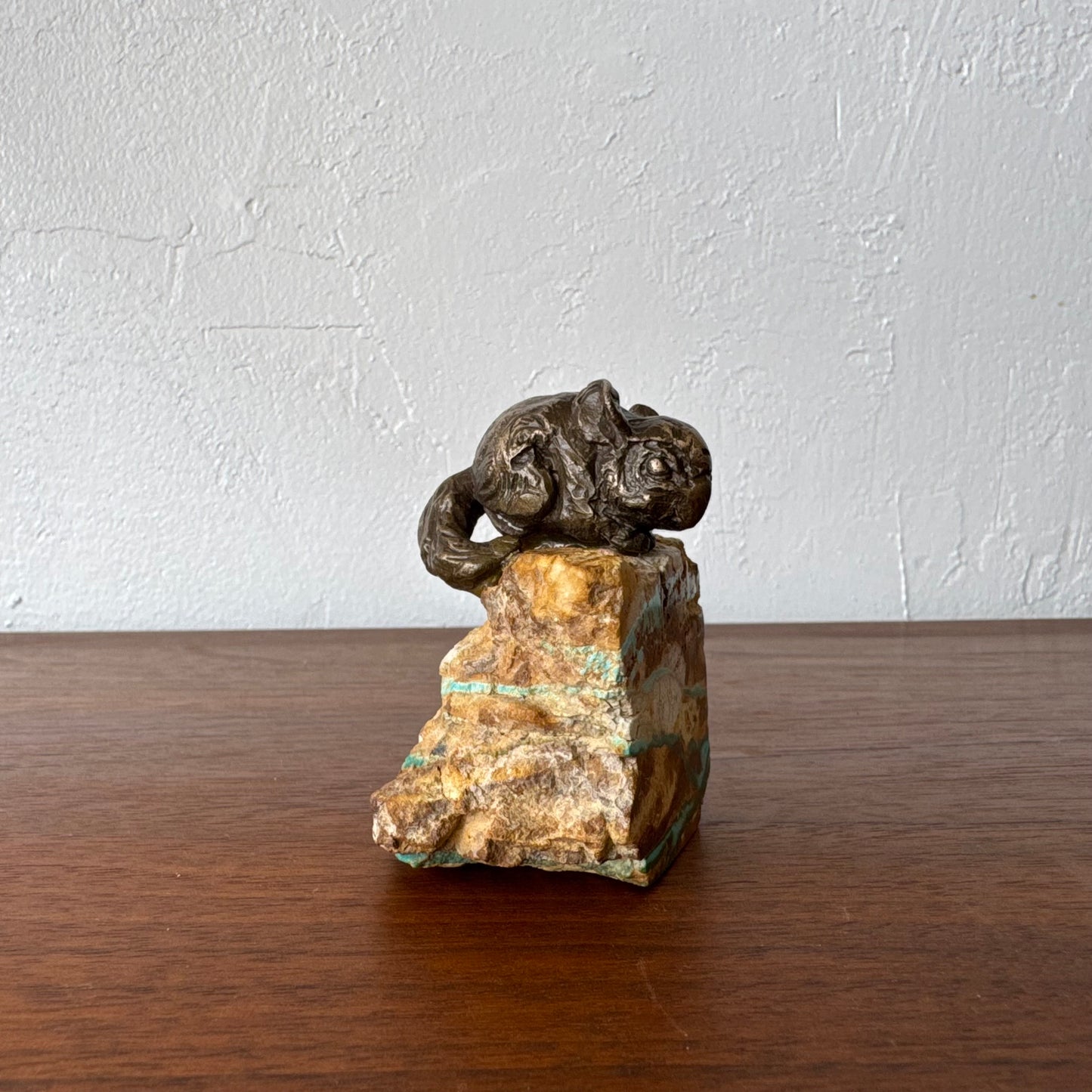 Susan Opie Figurative Chinchilla Bronze Sculpture