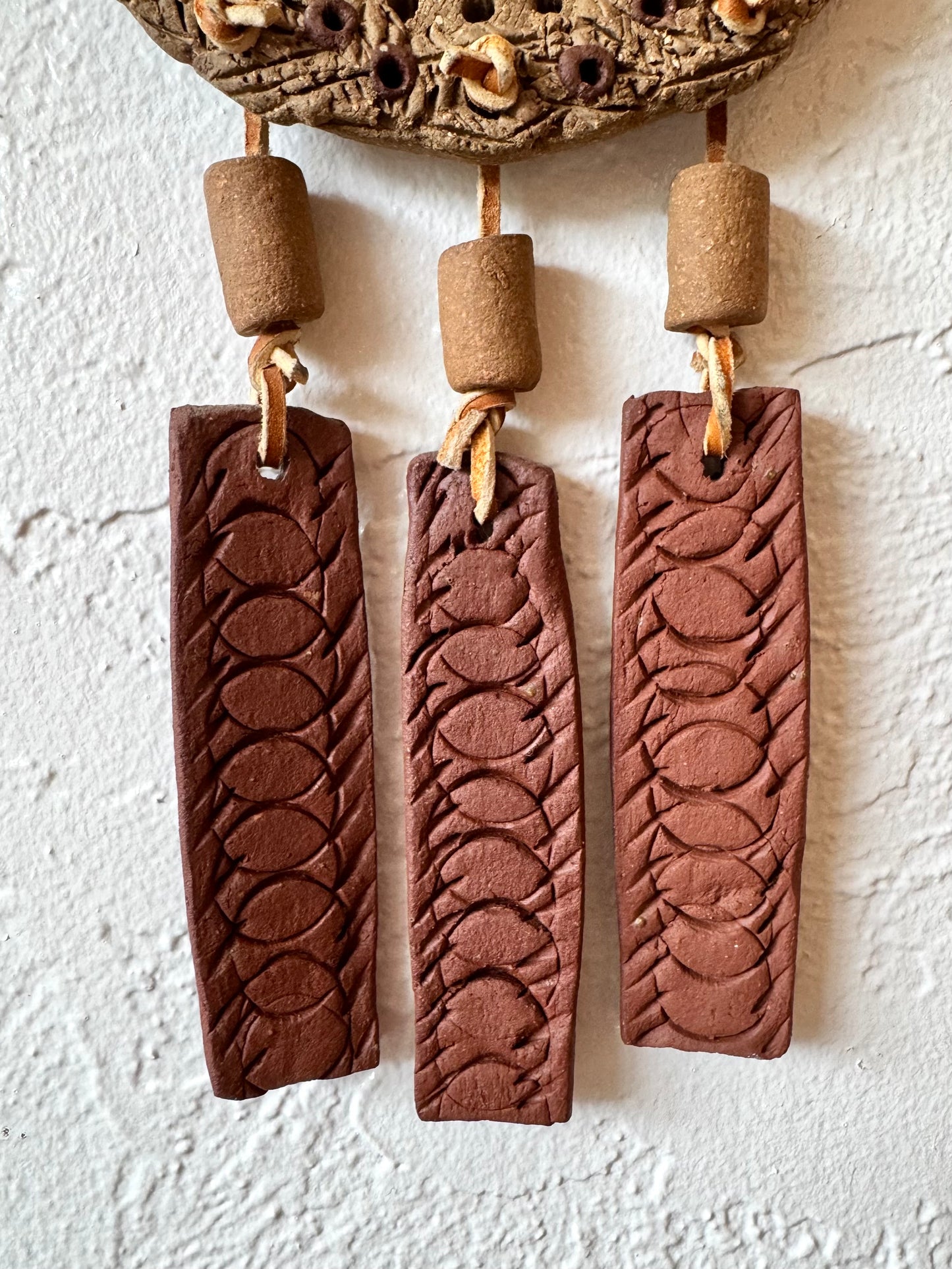 Ceramic Framed Woven Wall Hanging