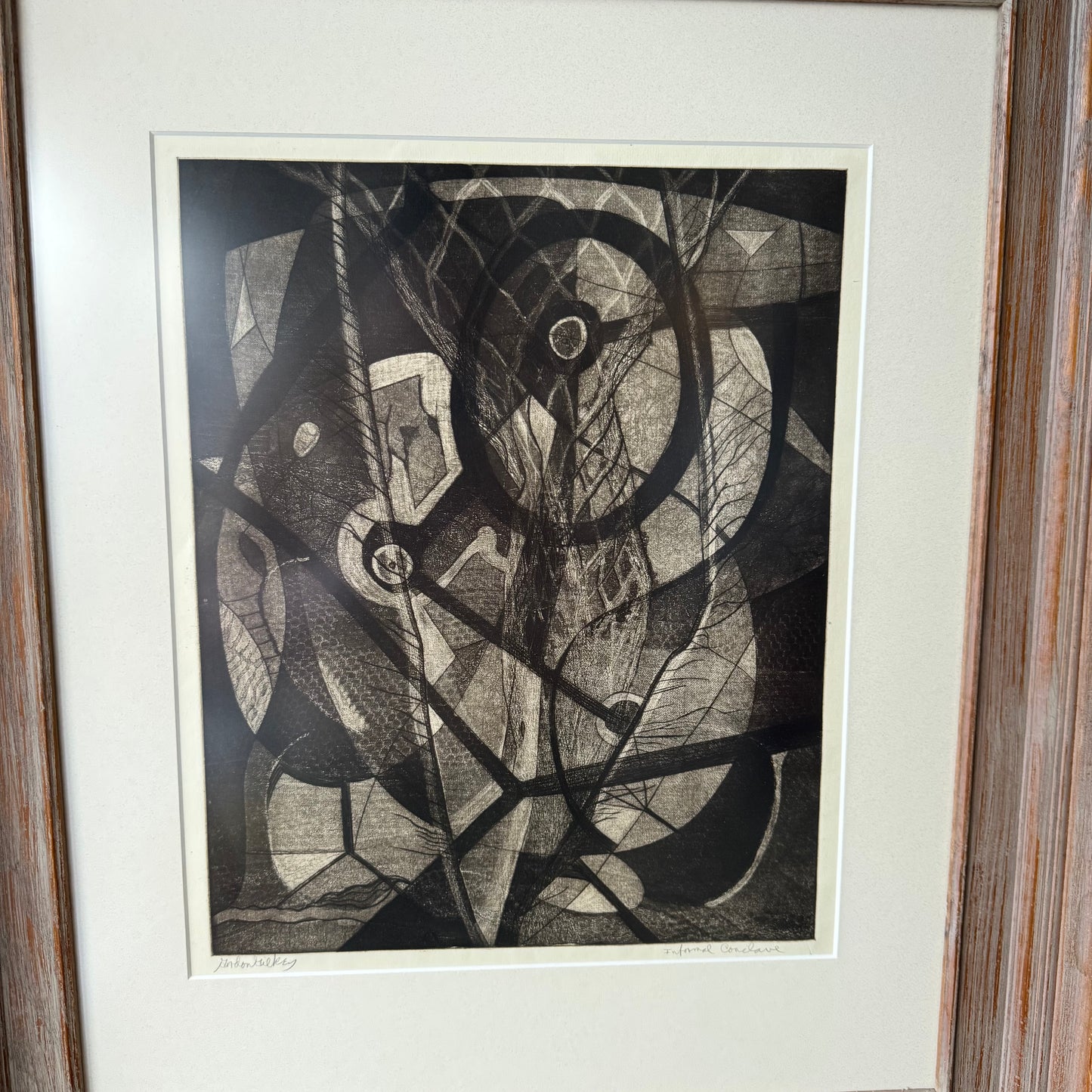 Gordon Gilkey Abstract Block Print