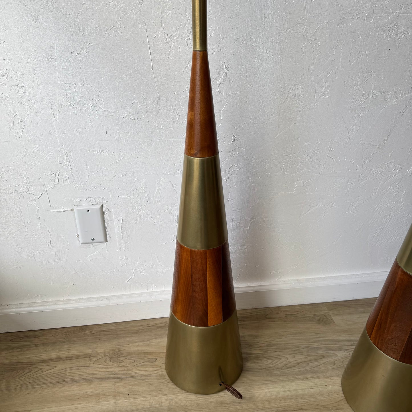 Tony Paul | Westwood Lighting Walnut + Brass Floor Lamp