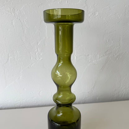 Nanny Still Pompadour by Riihimaen Finnish Green Glass Vase