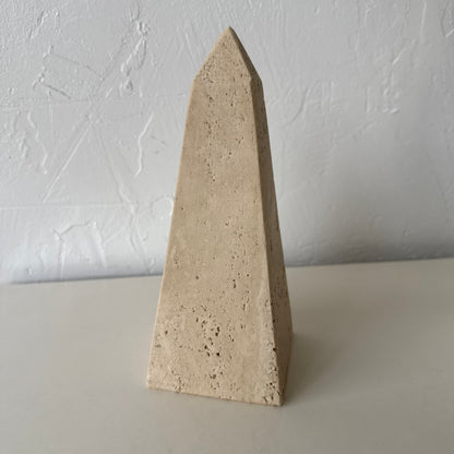 Vintage Raymor Italian Travertine Obelisk
