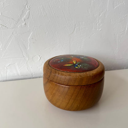 Jean Goodwin Ames Studio Craft Koa + Enamel Lidded Art Box