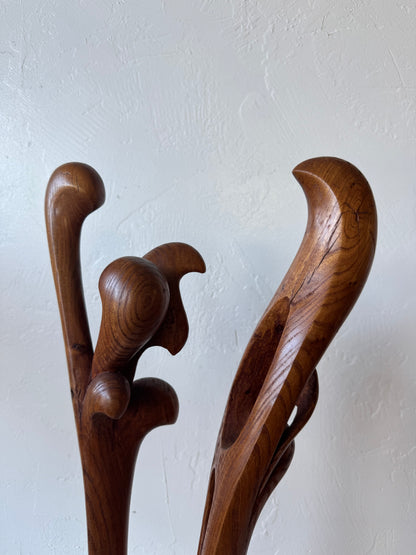 Vernon Albert Organic Abstract White Ash Sculpture