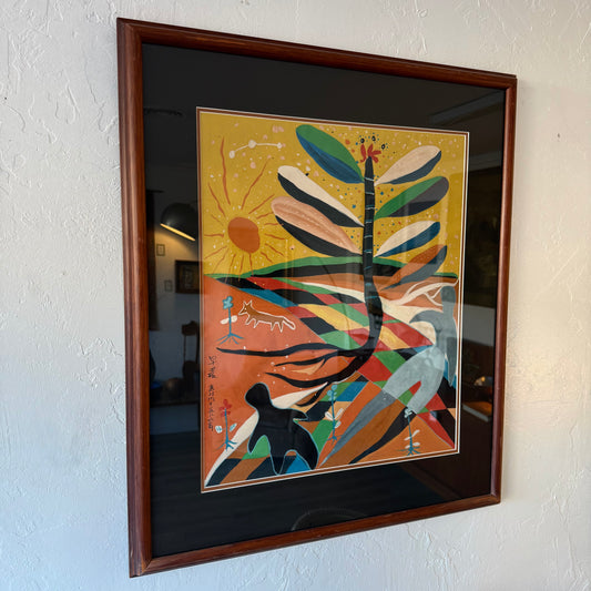 Miao Hui-Xin Abstract Gouache Painting