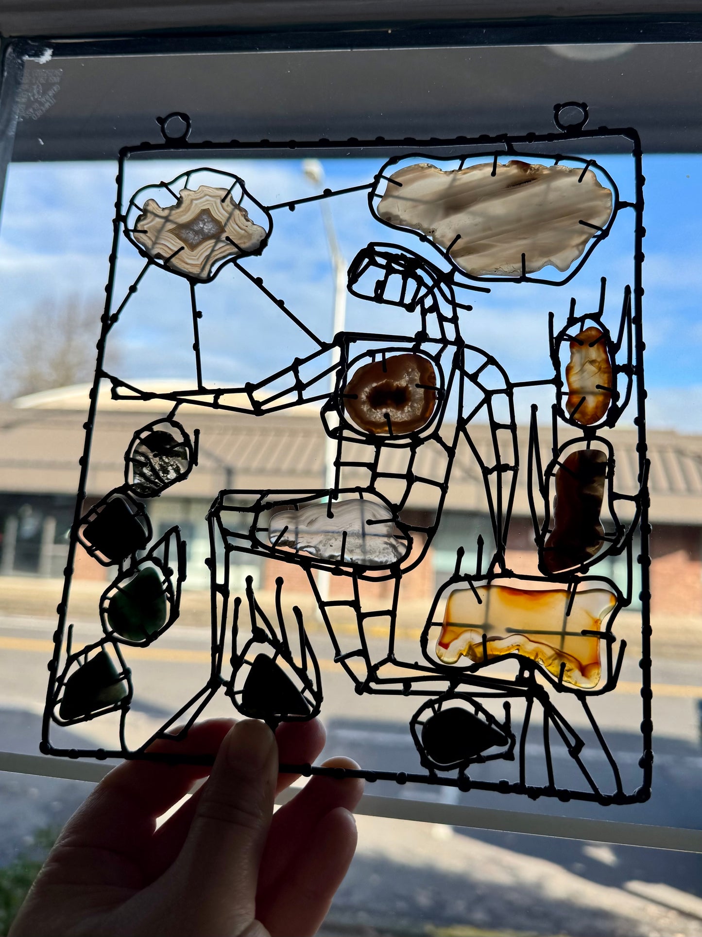 Joe Police Agate Wall Hanging Window Art