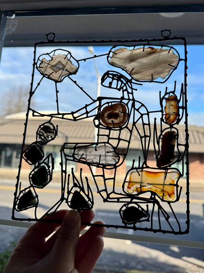 Joe Police Agate Wall Hanging Window Art