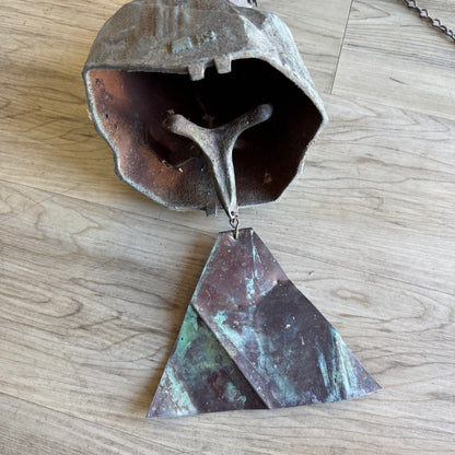 Large Paolo Soleri Abstract Bronze Bell