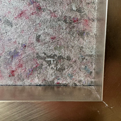 Vintage Oil + Aluminum Abstract Painting