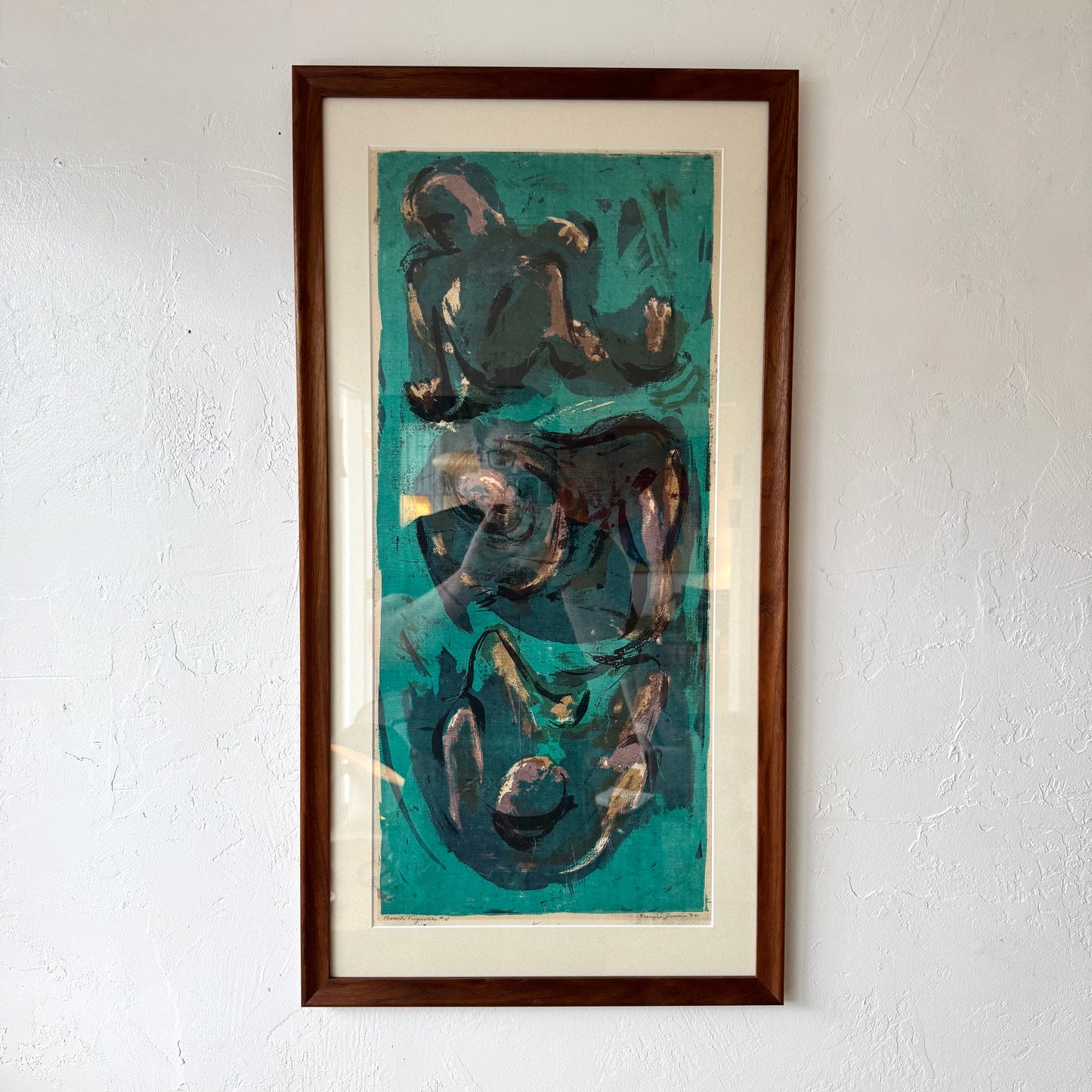 Eunice Jensen Abstract Figures Block Print