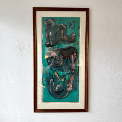 Eunice Jensen Abstract Figures Block Print