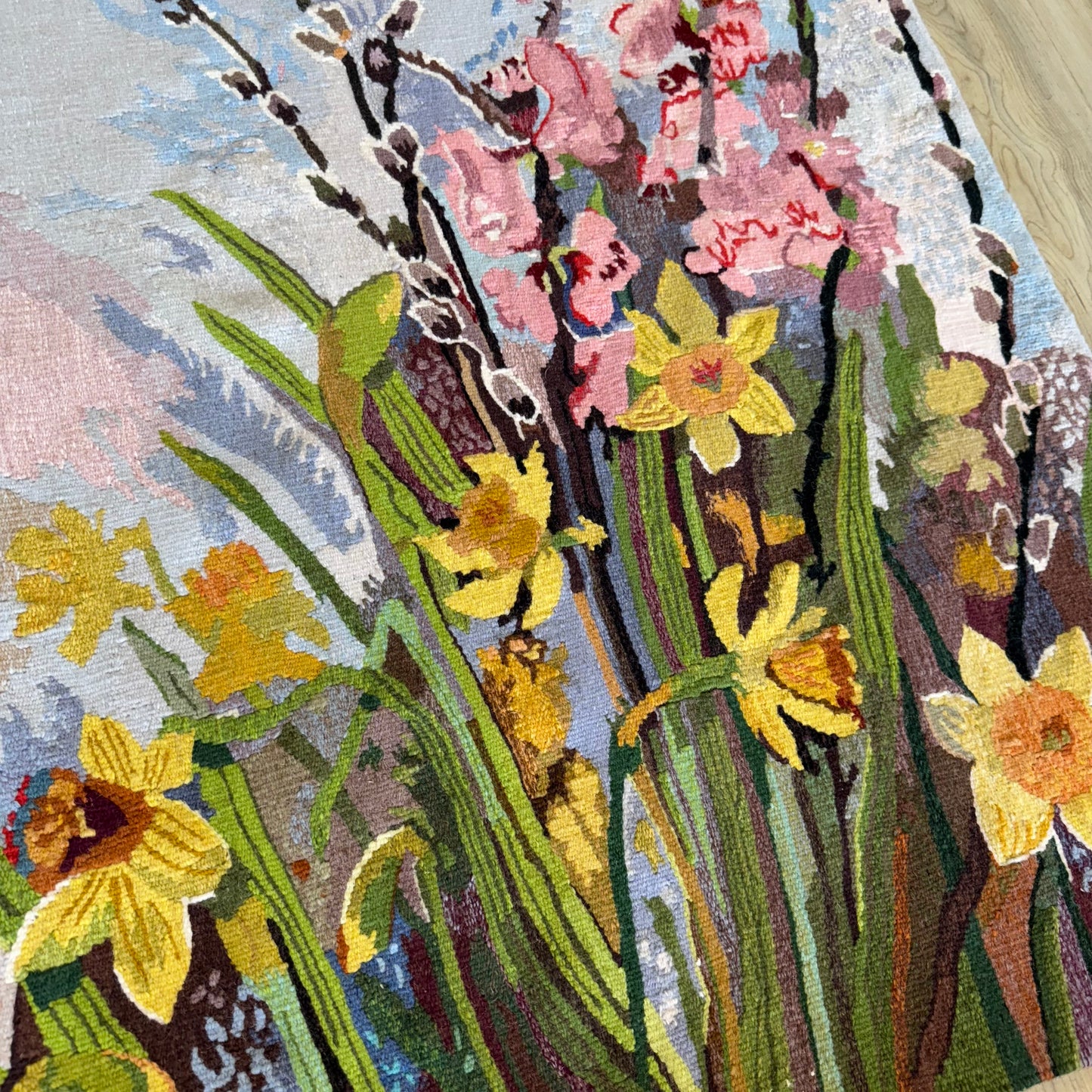 Vintage Wool Floral Tapestry, 1970’s
