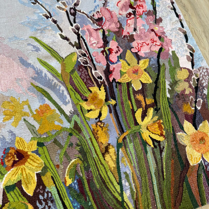 Vintage Wool Floral Tapestry, 1970’s