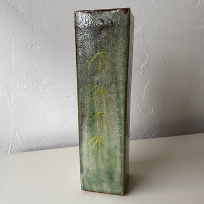 Japanese Studio Pottery Square Vase