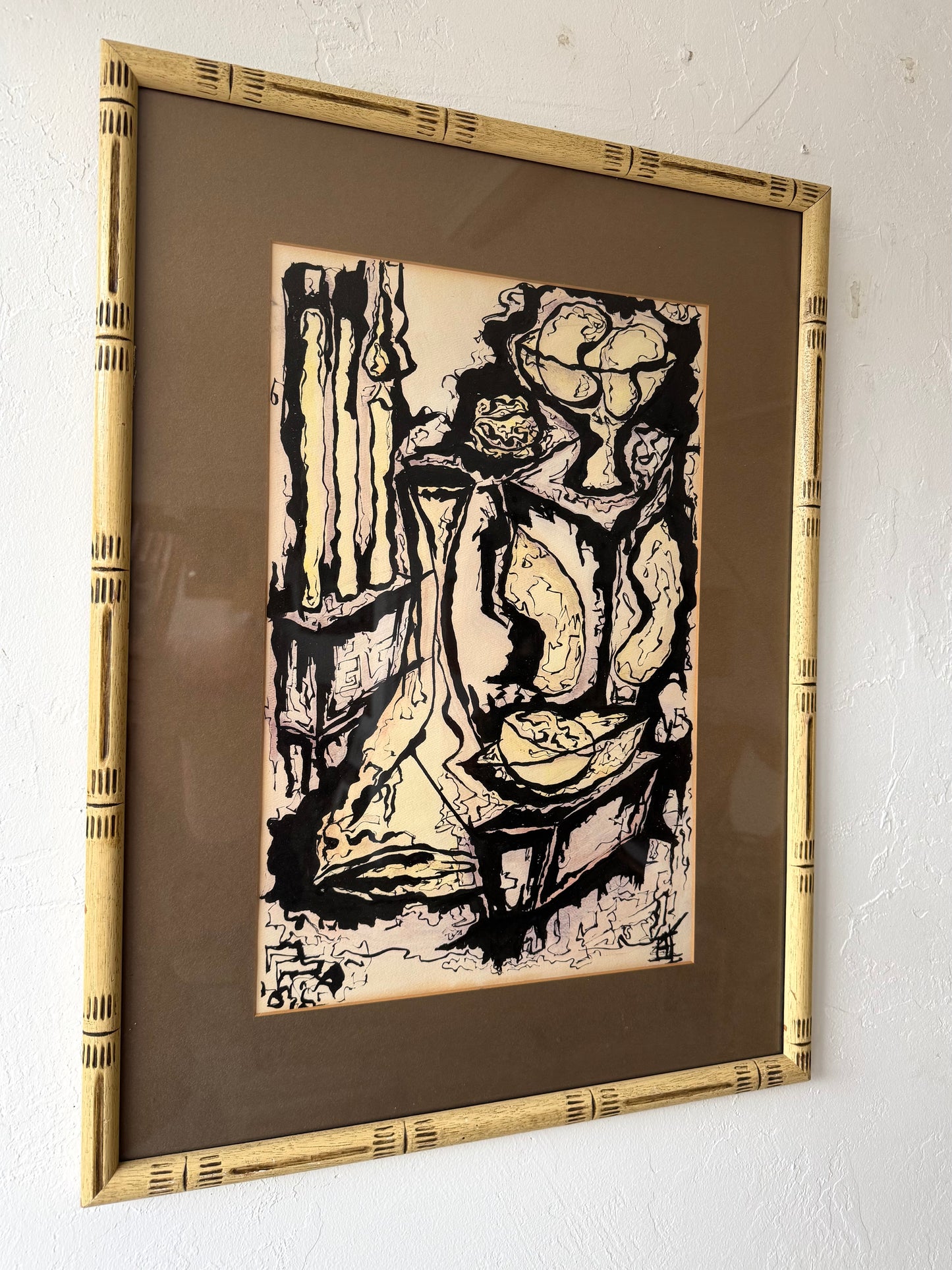 Japanese Abstract Still Life Ink Wash