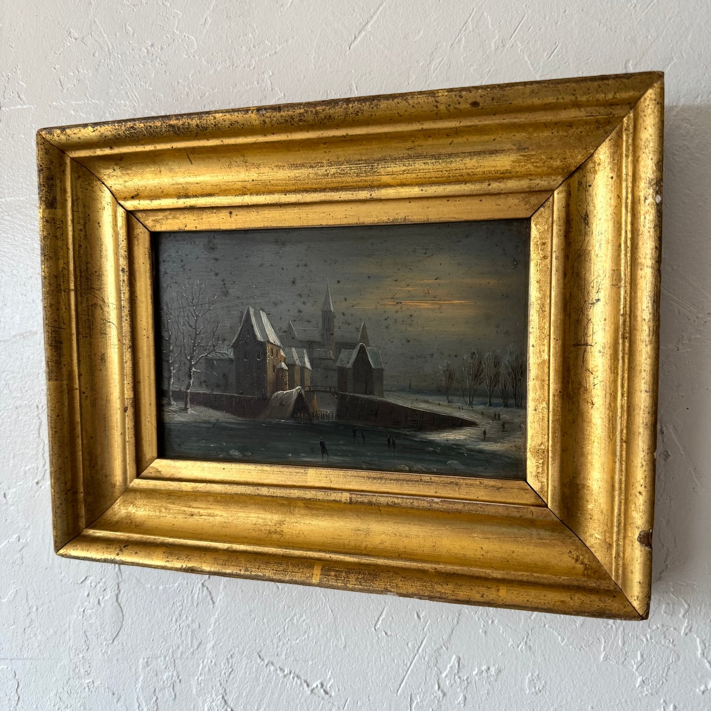 Small Winter Scene Oil Painting