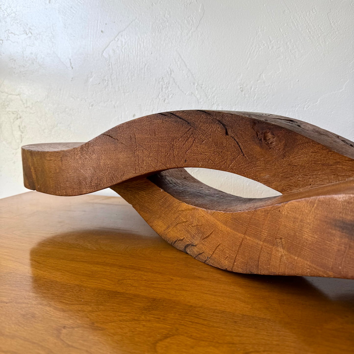 Vintage 1970’s Abstract Oak Sculpture