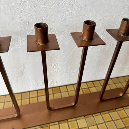 Van Keppel Green Copper finish Candelabra, 1950’s