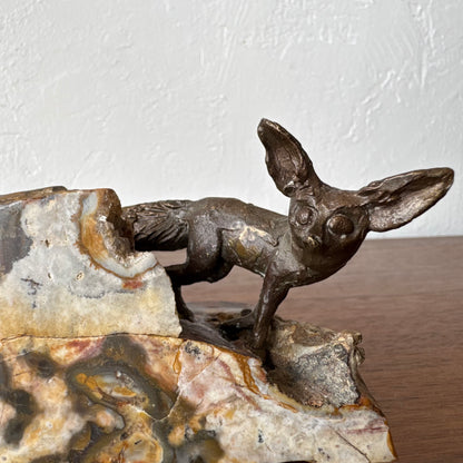 Susan Opie Figurative Fennec Fox Bronze Sculpture