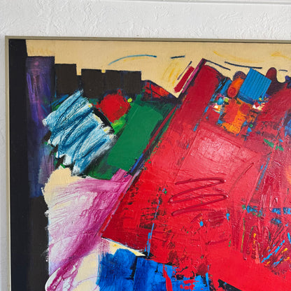 Large Alan Munro Abstract Acrylic Painting
