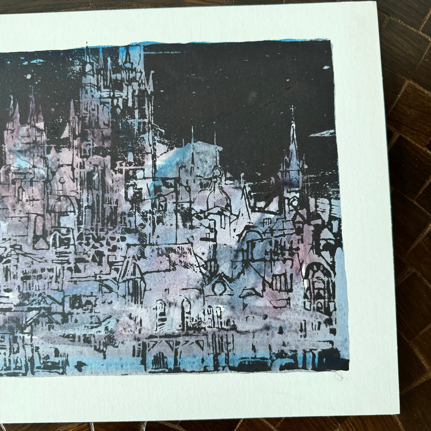 Bennet Norbo Cityscape Monoprint