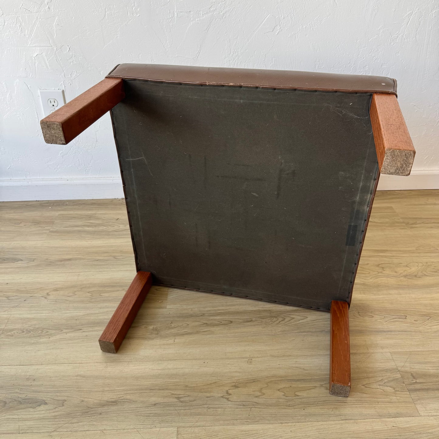 Borge Mogensen for Frederecia 2202 Leather Teak Ottoman