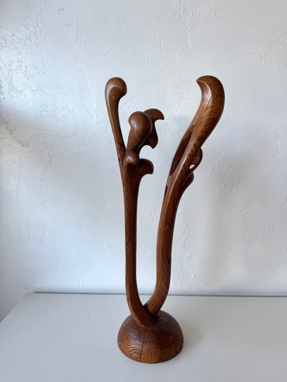 Vernon Albert Organic Abstract White Ash Sculpture
