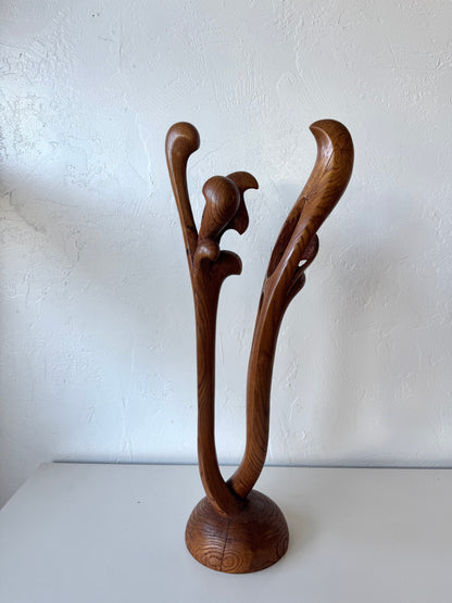 Vernon Albert Organic Abstract White Ash Sculpture