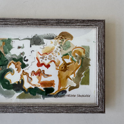 Nelson Sandgren Abstract Watercolor Painting