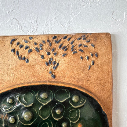 Hal Fromhold Neptune Riding Whale Studio Pottery Ceramic Plaque