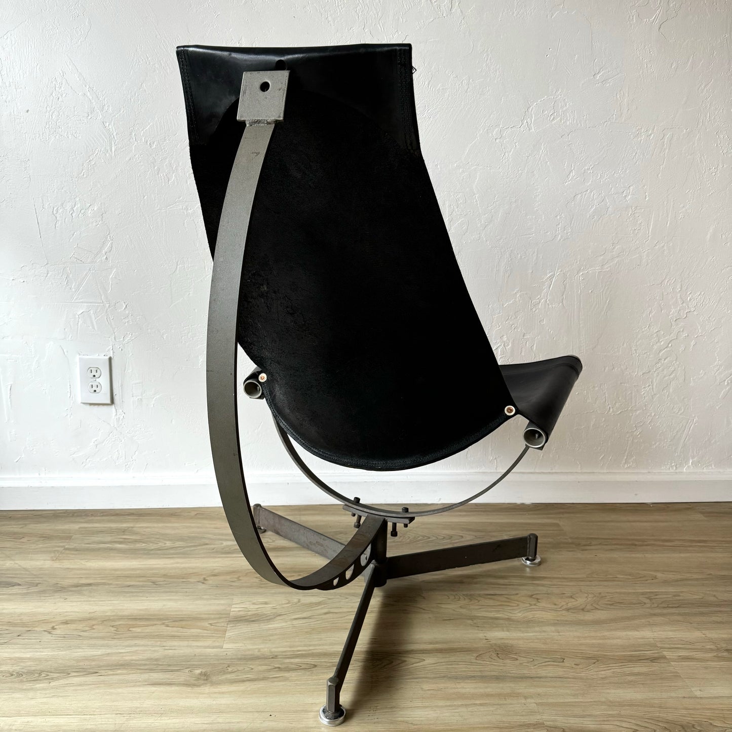 Max Gottschalk Saddle Leather Sling Lounge Chair